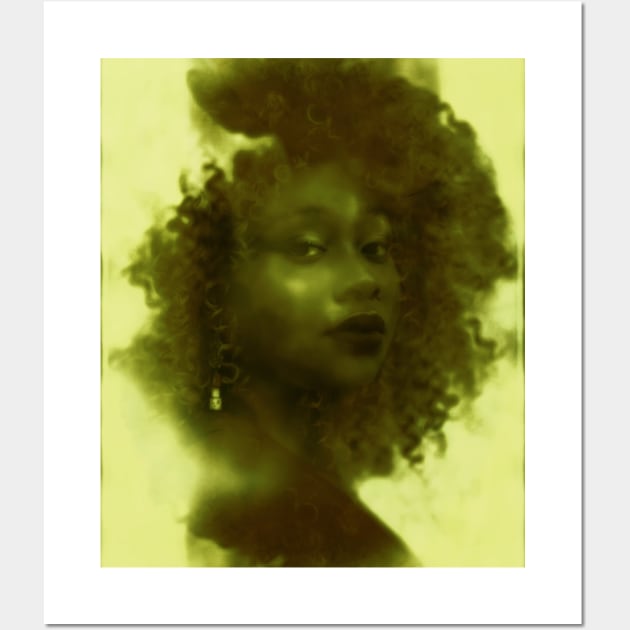 Very beautiful, mystic, soft, black woman. Soft. Wall Art by 234TeeUser234